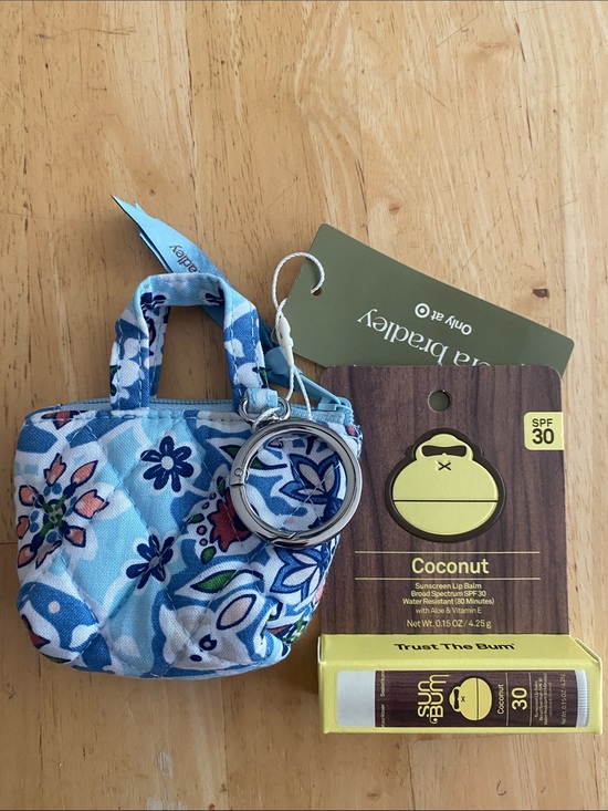 Vera Bradley Accessories - Bundle Vera Bradley Target zippered Mini tote bag bagcharm Keychain & lip balm